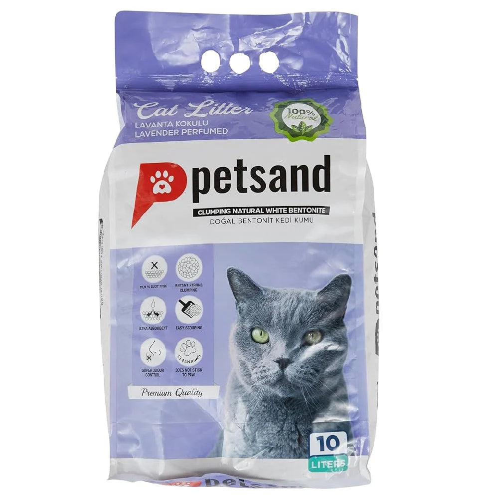 Petsand White Bentonite Clumping Cat Litter  Scents 10 L