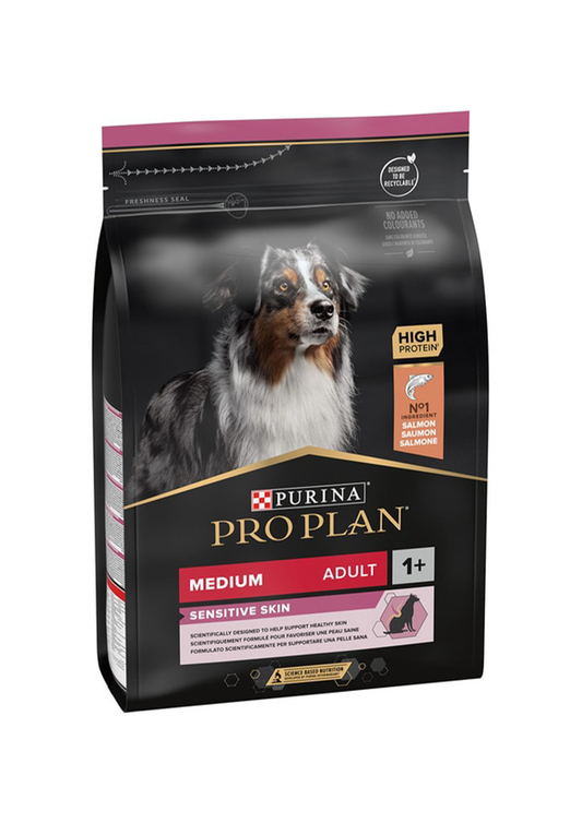 Purina Pro Plan Medium Adult Sensitive Skin with Optiderma Rich in Salmon 3kg