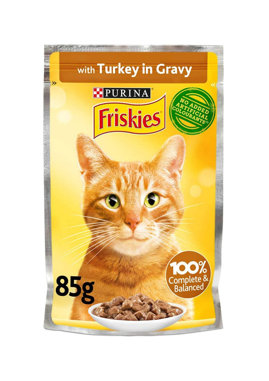 Purina Friskies Turkey Chunks In Gravy Pouch 85g