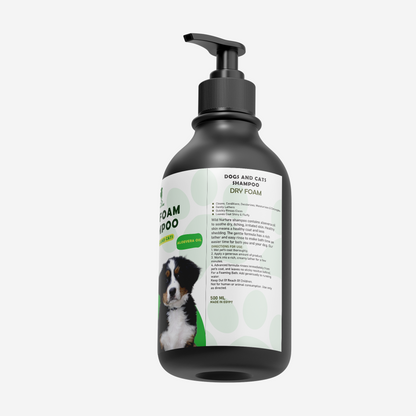 Wild Nurture Dry Foam Shampoo with Aloe Vera Oil – 500ml (For Cats & Dogs)
