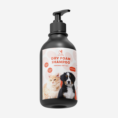 Wild Nurture Dry Foam Shampoo with Coconut Oil – 500ml (For Cats & Dogs)