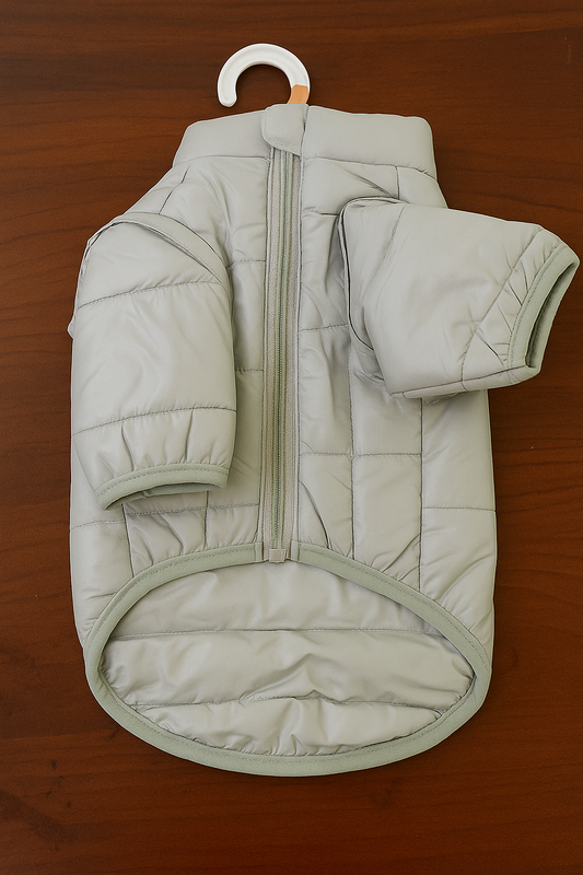 Microfiber Padded Sports Dog Jacket, Grey