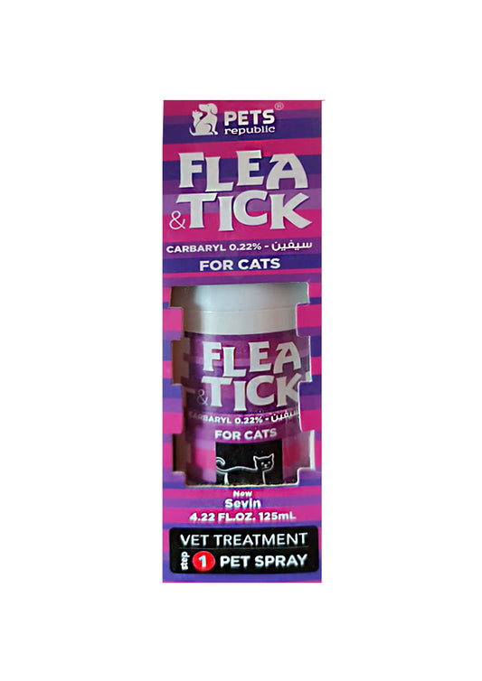 pets republic flea and tick spray for cats 125 ml