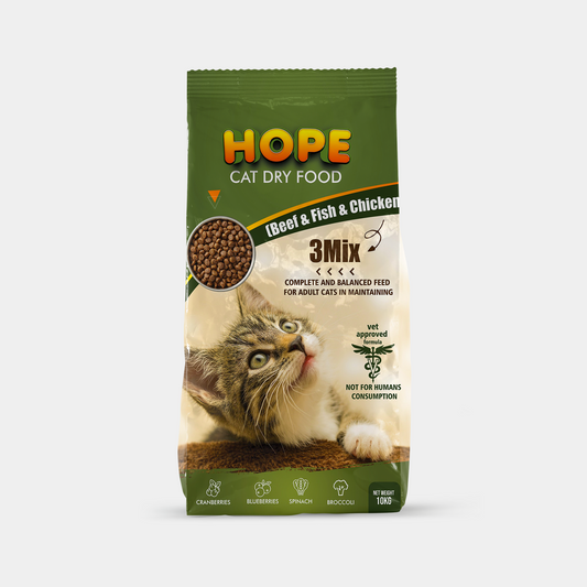 Hope For Adult Cat Mix (Chicken , Beef , Fish) 10kg
