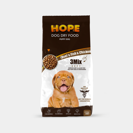 Hope For Puppy 3 Mix ( Beef , Fish & Chicken ) 10kg