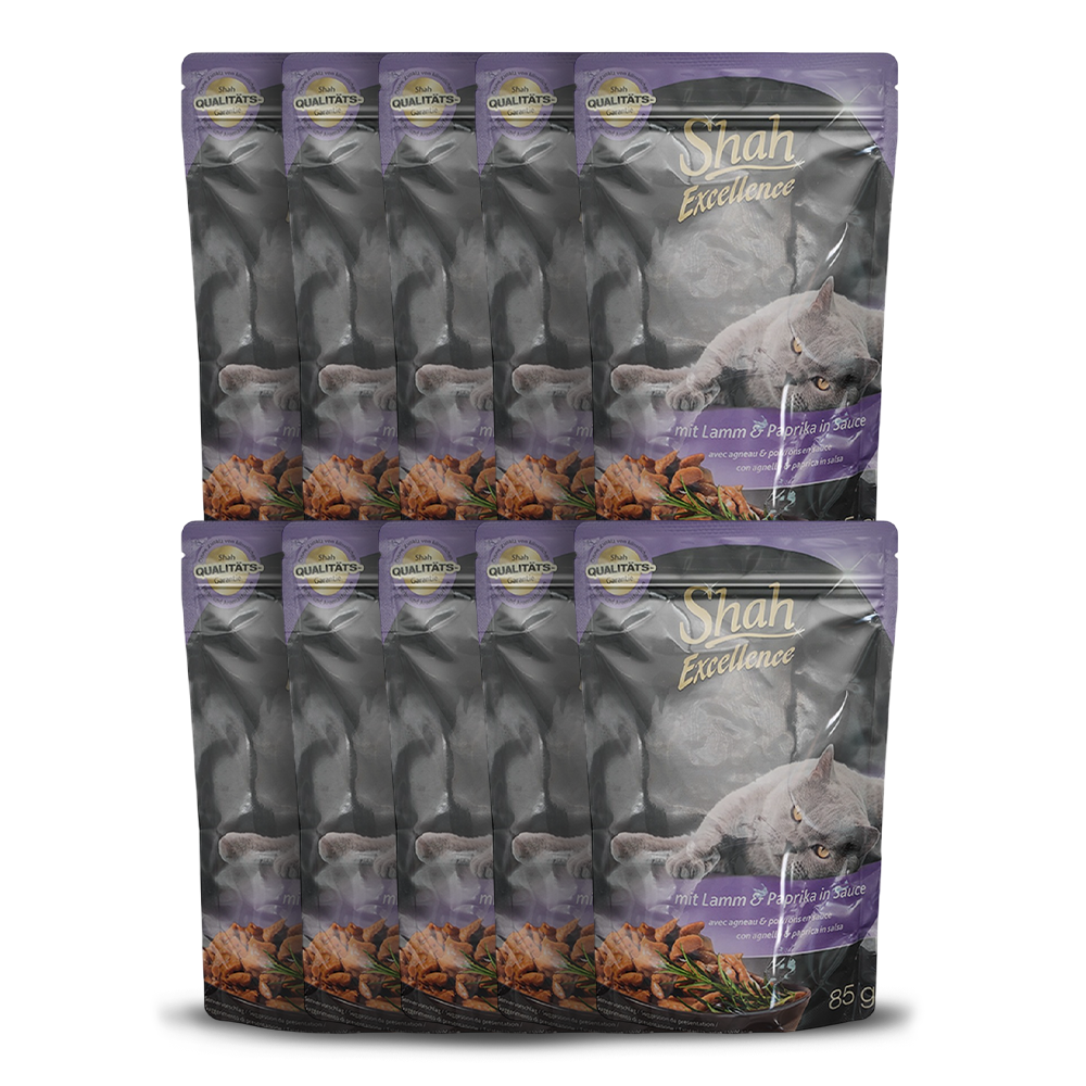 Shah Excellence Wet food For Cats In sauce 85g with Lamb & Paprika