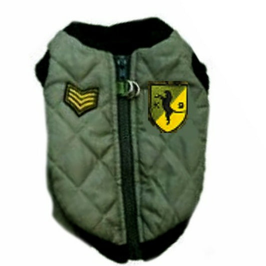 Pet Vest with Patches, Sizes, Green
